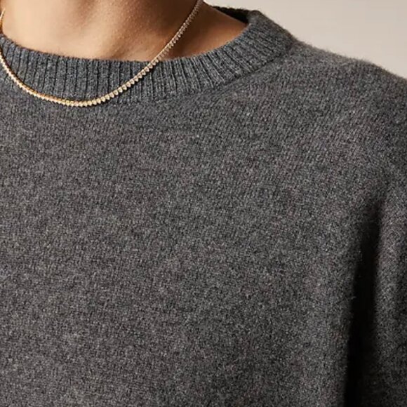J.Crew Perfect Cashmere Crewneck Sweater Heather Charcoal M Gray EXCELLENT - Picture 3 of 12